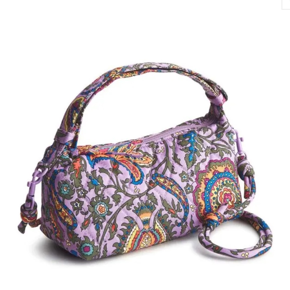 Vera Bradley Quilted Crescent Crossbody - Lavender Paisley